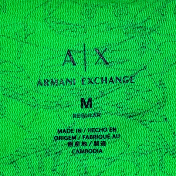 NWOT ARMANI EXCHANGE T-SHIRT IN GREEN - Picture 5 of 6
